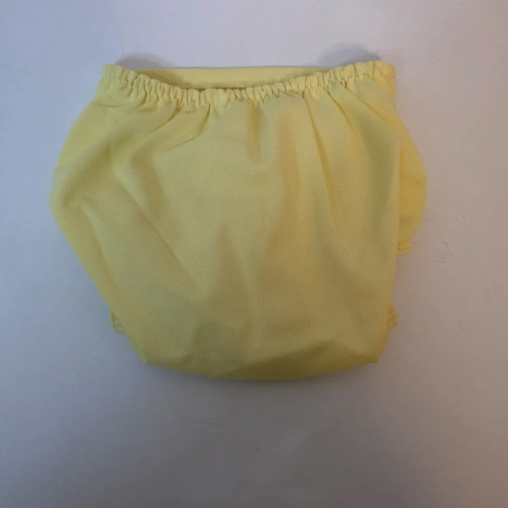 Vintage Nannette Baby Girl Bib Smock Bloomers Yellow Rabbit Mushroom Graphic 2pc